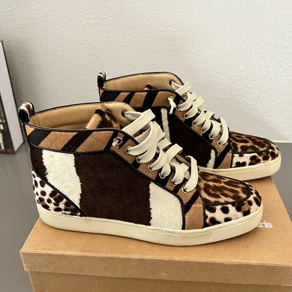 Christian Louboutin Rantus Orlato High Top Flat Shoes 🐯 - Picture 5 of 10